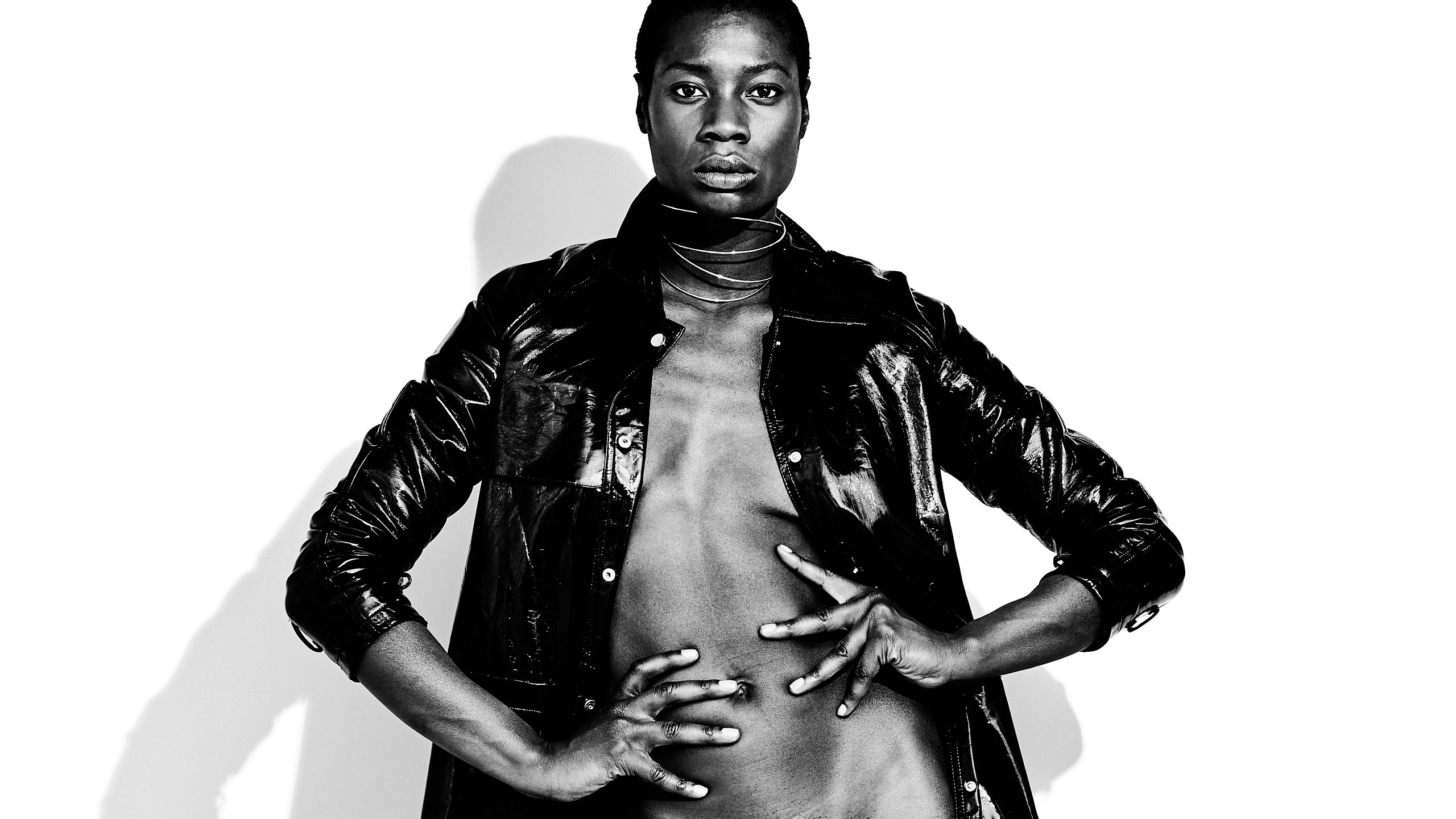 Gigi Mendes in Coat by Kenneth Svendlund