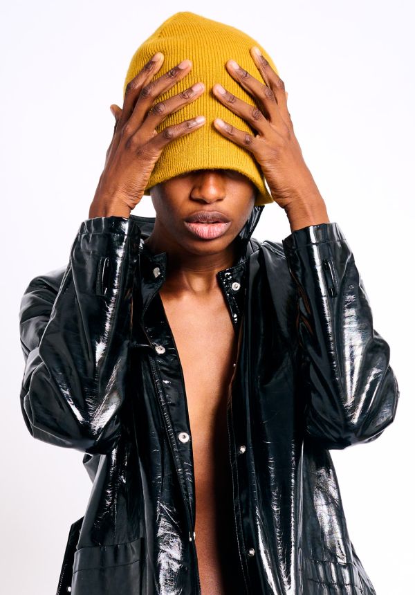 Fatima in Beanie & Latex by Kenneth Svendlund