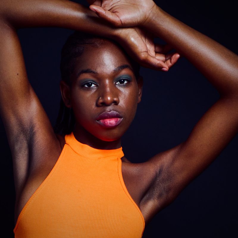 Lucia Bindang in Orange Black by Kenneth Svendlund
